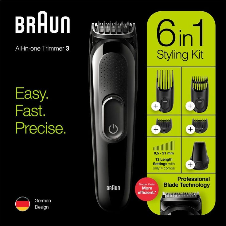 Braun 6-in-1 Multi-Grooming-Kit 3 MGK3225, Barttrimmer für Herren, Haarschneider 50 Minuten Akkubetrieb inkl. Aufsätze – Bild 3