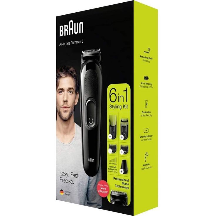 Braun 6-in-1 Multi-Grooming-Kit 3 MGK3225, Barttrimmer für Herren, Haarschneider 50 Minuten Akkubetrieb inkl. Aufsätze – Bild 4