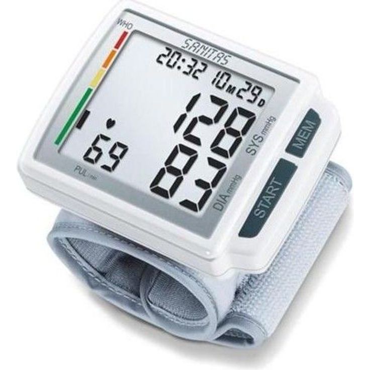 Sanitas SBC 41 Handgelenk-Blutdruckmessgerät, Blutdruck- und Pulsmessung am Handgelenk, XL-Display, Arrhythmie-Erkennung