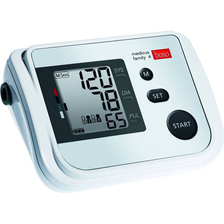 boso medicus family 4 Partner- und Familien-Blutdruckmessgerät mit 4 Speichern, großem Display und Arrhythmie-Erkennung inkl. Universal-Manschette (22-42 cm)