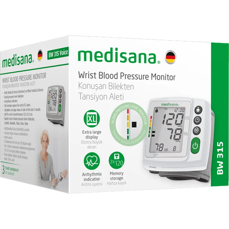 medisana BW 315 Handgelenk-Blutdruckmessgerät, präzise Blutdruck und Pulsmessung mit Speicherfunktion, Ampel-Skala, Funktion zur Anzeige eines unregelmäßigen Herzschlags – Bild 5