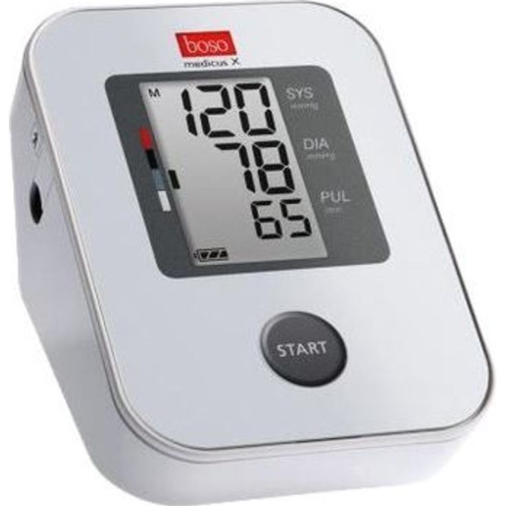 boso medicus X Oberarm-Blutdruckmessgerät mit Einknopfbedienung, großem Display und Arrhythmie-Erkennung Mit Standard-Manschette (22-32cm)