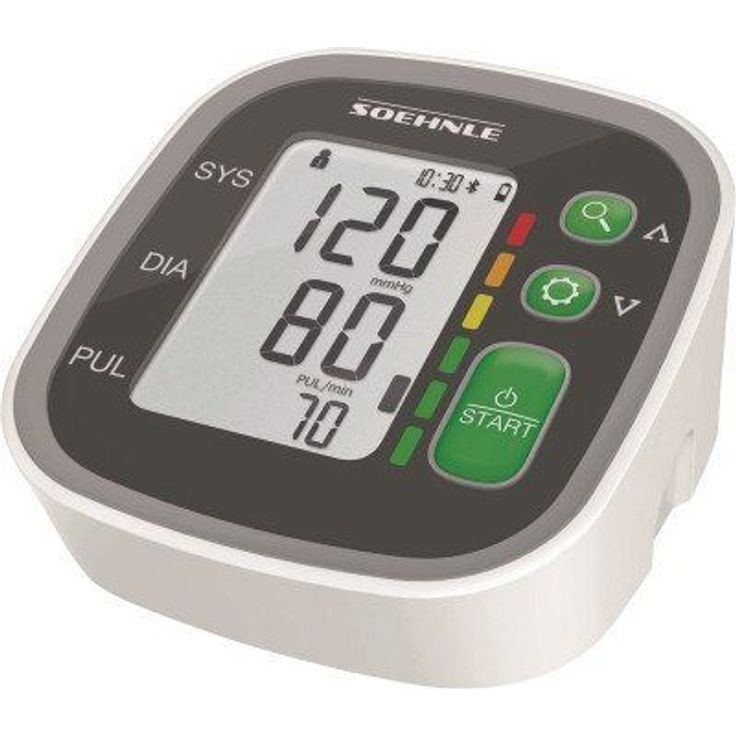 Soehnle Oberarm Blutdruckmessgerät Systo Monitor Connect 300 mit Bluetooth und App-Anbindung, Blutdruckmesser mit Bewegungssensor, Blutdruck Messgerät, inkl. Batterien