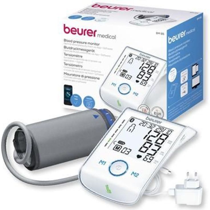 Beurer BM 85 Oberarm-Blutdruckmessgerät, mit patentiertem Ruheindikator, praktischer Li-Ion-Akku, App-Anbindung mit zertifiziertem Datenschutz – Bild 2