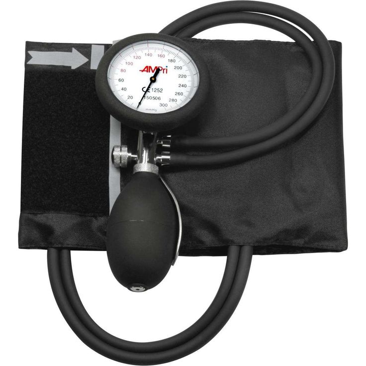 Ampri Med Comfort Aneroid Blutdruckmessgerät 2 Schlauch schwarz manuelles Gerät