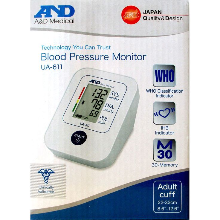 A&D UA611 Blutdruckmessgerät mit Monitor zur präzisen Messung des Blutdrucks