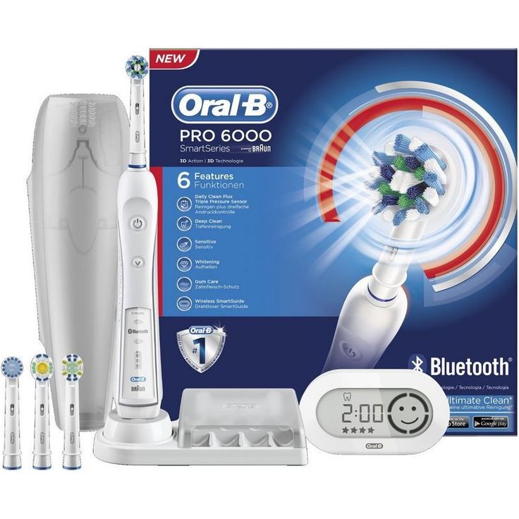 Oral-B Pro 6000 SmartSeries mit Bluetooth und SmartGuide, Set mit Reiseetui & 4 Aufsteckbürsten - Preisvergleich – Bild 4