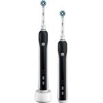 Oral-B Pro 2 2900 CrossAction elektrische Zahnbürste mit 2. Handstück, schwarz mit visueller Andruckkontrolle