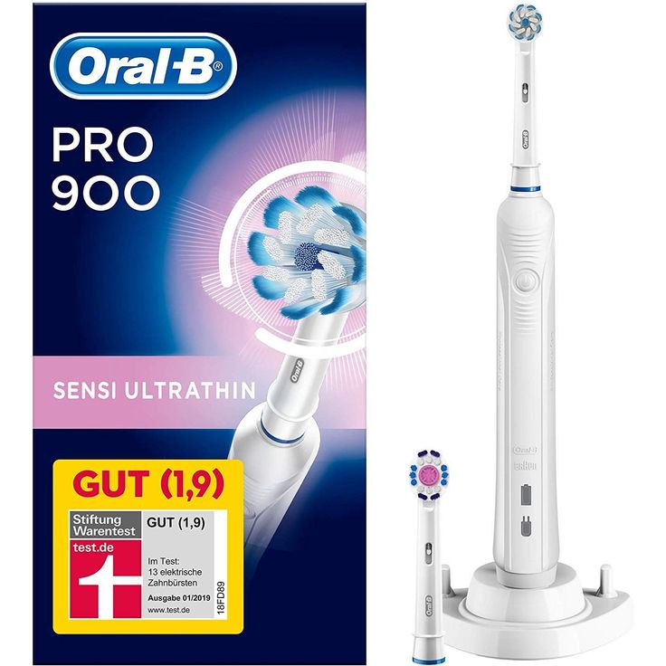 Oral-B Pro 900 Sensi UltraThin, Für eine sanfte Reinigung am Zahnfleischrand, weiß – Bild 6