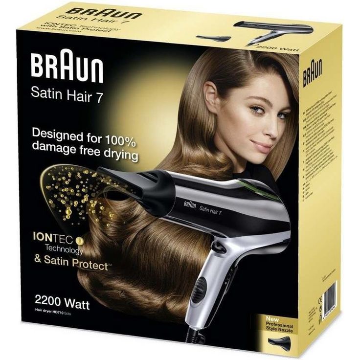 Braun Satin Hair 7 HD 710 Haartrockner, mit IonTec und Satin Protect Technologie, 2200 Watt, schwarz – Bild 6