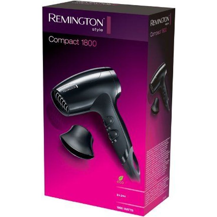 Remington D5000 Reisehaartrockner 1800 Watt Ergonomisches Design, schwarz – Bild 2