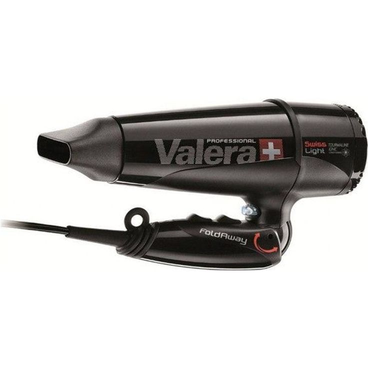 Valera Professioneller Ionen-Haartrockner Swiss Light Fold-Away 5400, klappbar und leicht, 2000 Watt, Farbe Schwarz – Bild 2