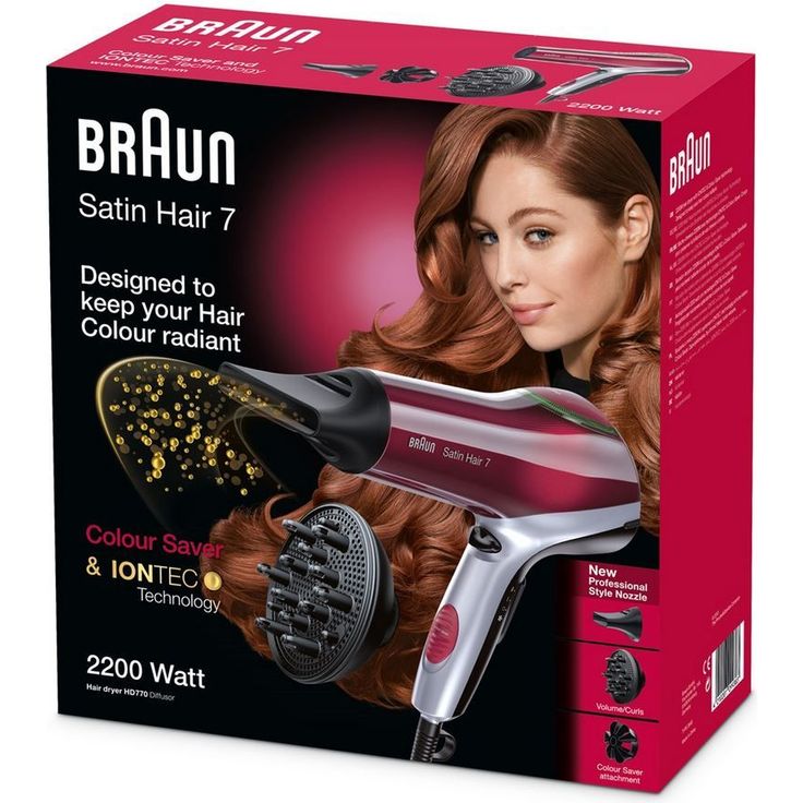 Braun Satin Hair 7 Haartrockner HD 770, mit IonTec und Colour Saver Technologie, 2200 Watt – Bild 6