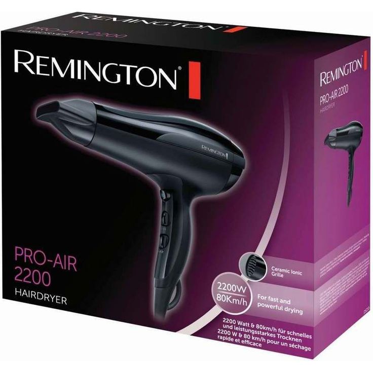 Remington Ionen-Haartrockner Pro-Air D5210, 2200 Watt, Keramik-Ionen-Ring, Stylingdüse, schwarz – Bild 2