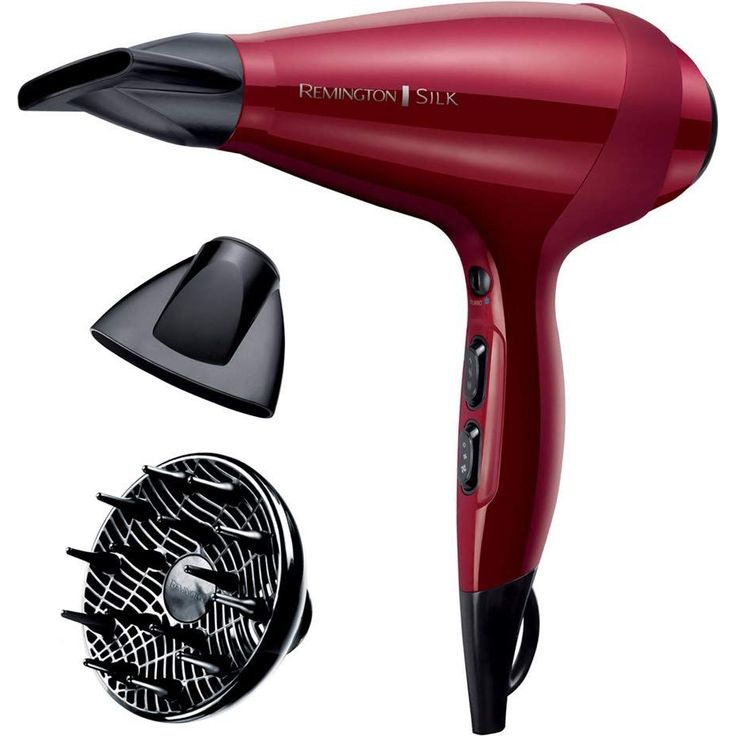 Remington Profi-Ionen-Haartrockner Silk AC9096, 2400 Watt, leistungsstarker AC-Motor, Stylingdüse, Diffusor, rot – Bild 7