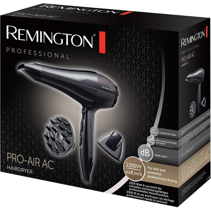 Remington Ionen-Haartrockner Pro-Air AC5999, 2300 Watt, leistungsstarker AC-Motor, zwei Stylingdüsen, Diffusor, schwarz – Bild 2