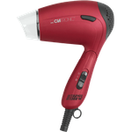 Clatronic Haartrockner HTD 3429, Soft Touch-Gehäuse, 2 Temperatur--Leistungsstufen, Formdüse 360° drehbar, rot