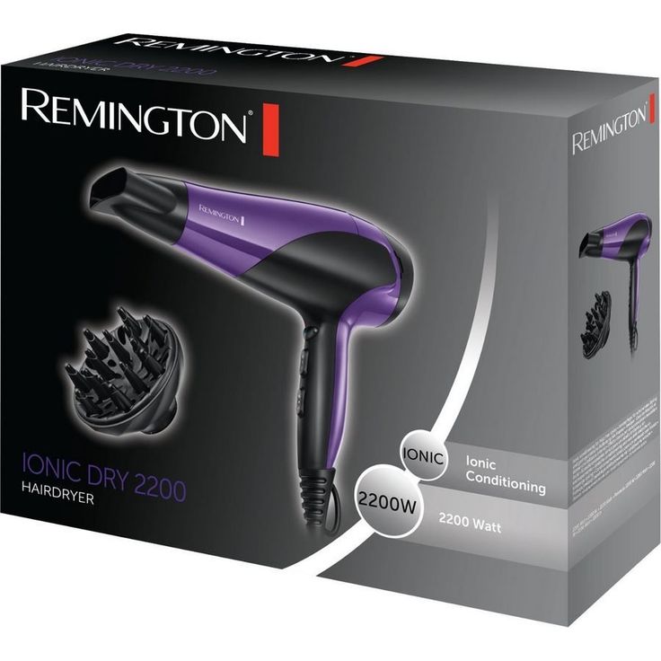 Remington Ionen-Haartrockner D3190 2200 Watt, Ionenpflege-schonendes Styling, inkl. 2 Aufsätze, 3 Heiz- & 2 separate Gebläsestufen + Abkühlstufe, Keramik-Ionen-Ring für gleichmäßige Wärmeverteilung – Bild 3