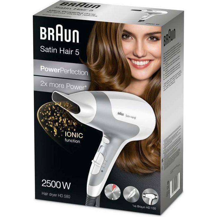 Braun Satin Hair 5 Power Perfection Haartrockner HD 580, mit IonTec, 2500 Watt – Bild 3