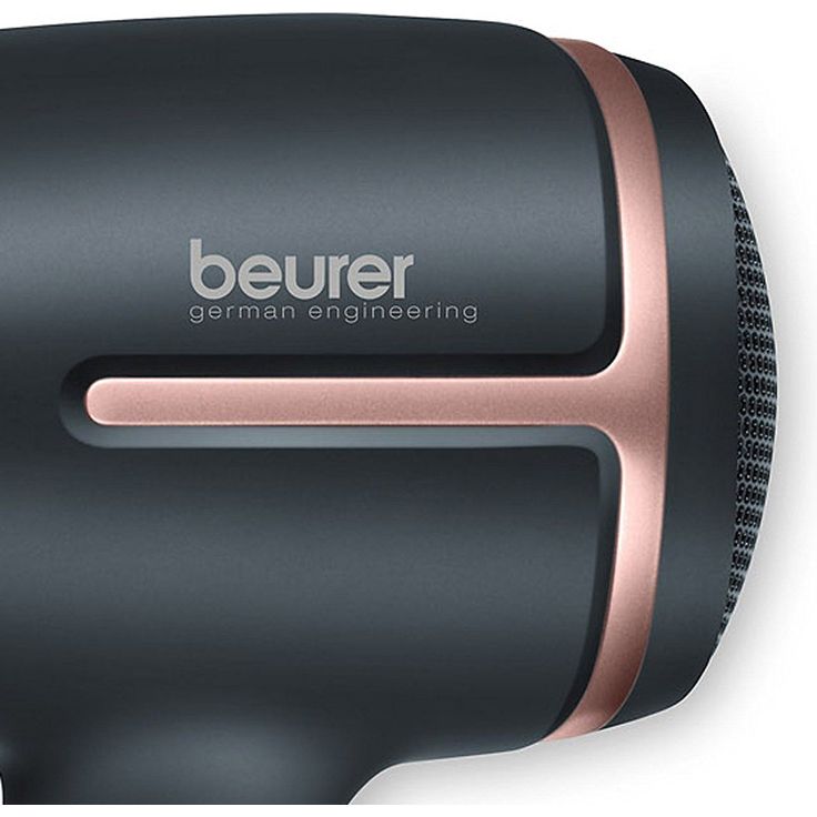 Beurer HC 25 Reisehaartrockner mit Ionenfunktion, klein, klappbar und leicht, 1600 Watt, Spannungsumschaltung von 110-120 -220-240 V, schwarz-rosé – Bild 6