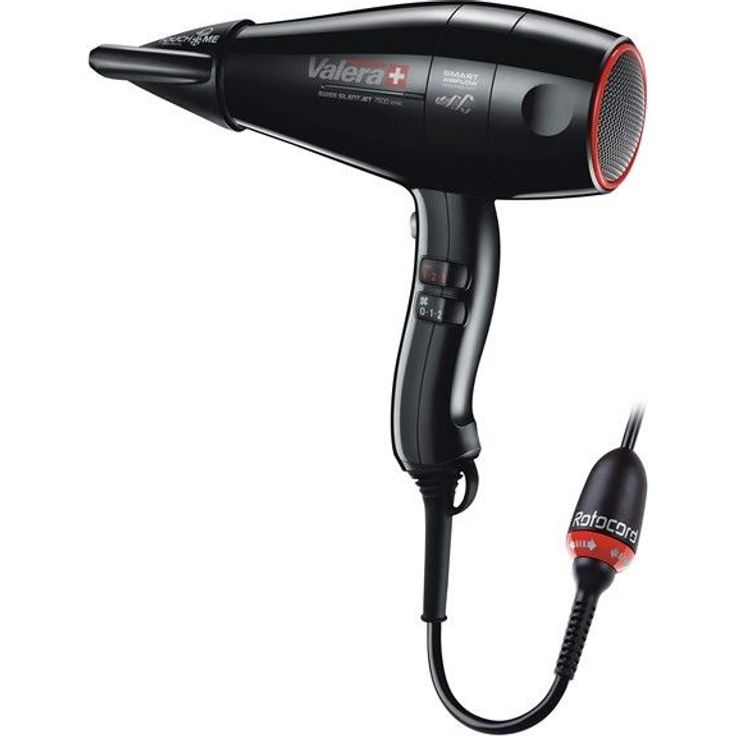 Valera Swiss Silent Jet Light 7500 Ionen- & Smart-Airflow-Technologie 2000 Watt ultra leicht & leise inkl. Stylingdüse & Diffusor schwarz
