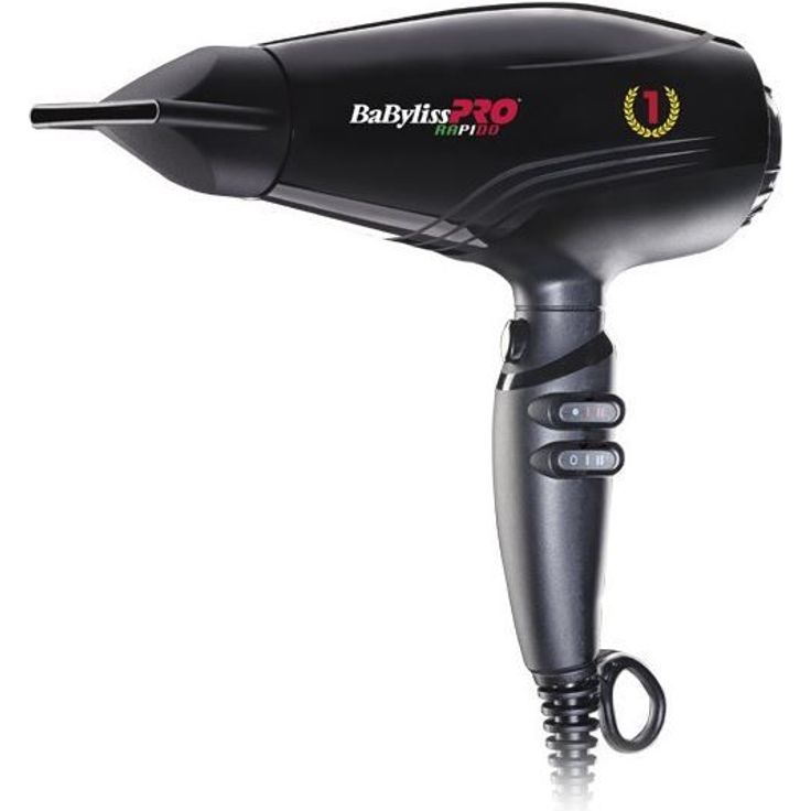 Babyliss Pro BAB7000IE Rapido Ultra Light Haartrockner Föhn mit Ionengenerator, schwarz