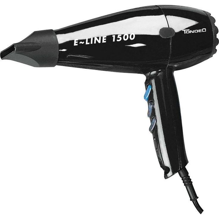 Tondeo E-Line 1500 2 Temperatur- & Gebläsestufen & Kühlstufe inkl. verschiedene Styling-Aufsätze, schwarz