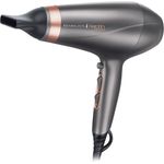 Remington Ionen-Haartrockner Keratin Protect AC8820, 2200 Watt, Ring angereichert mit Keratin und Mandelöl, zwei Stylingdüsen, Diffusor, grau-rose gold
