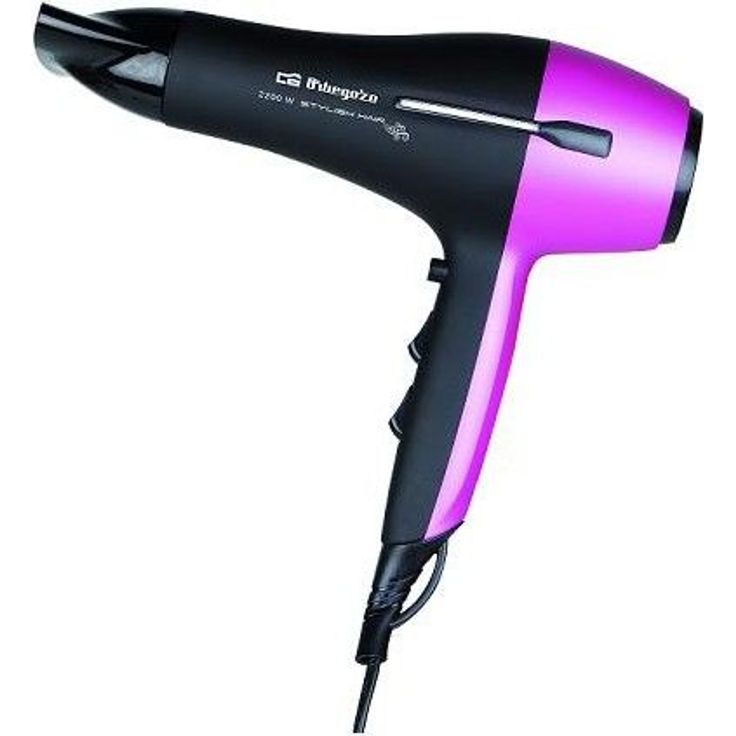 Orbegozo SE 2320, Fön, 2200 W, Farbe: Schwarz und Rosa