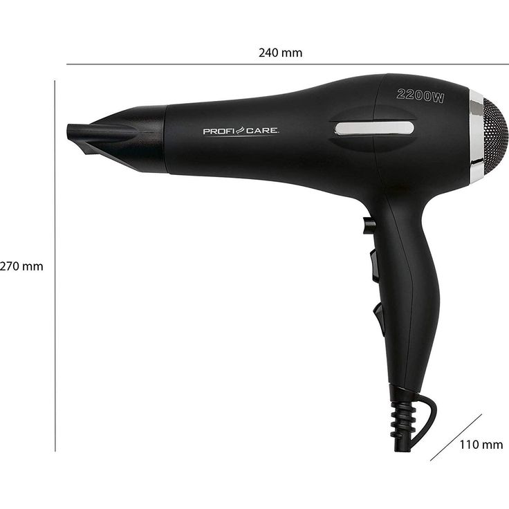 ProfiCare PC-HT 3017 AC-Profi-Haartrockner, 2200 Watt, Ionisierungsfunktion, Cool Shot, AC-Profi-Motor, extra langes Kabel (circa 2m), 3 Temperatur--Leistungsstufen – Bild 3