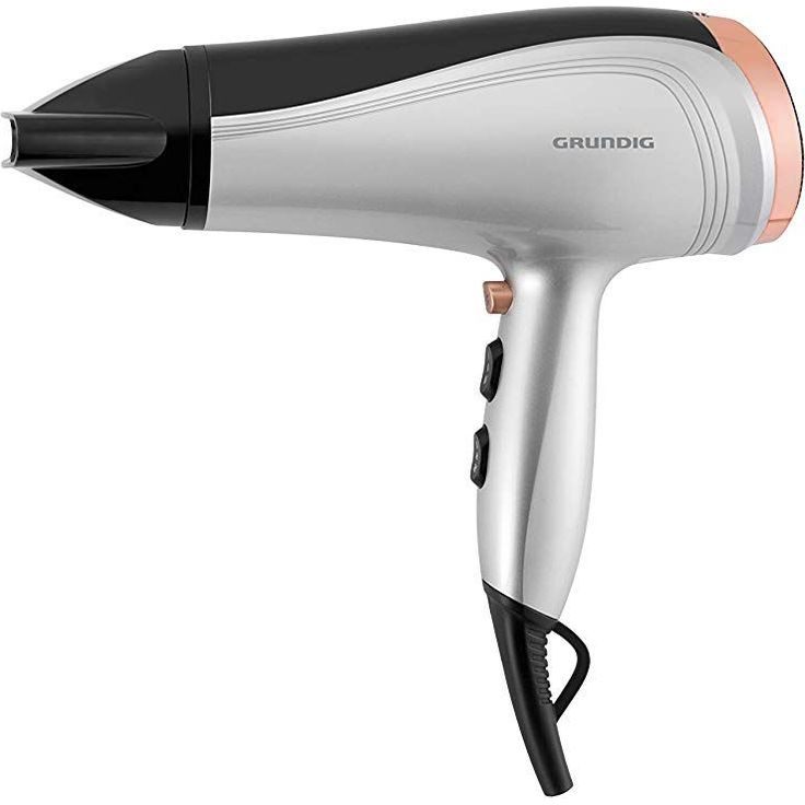 Grundig HD 4880 Ionic 2500 Watt Leistung 3 Temperaturstufen inkl. Stylingdüse, schwarz-grau-rosa – Bild 1