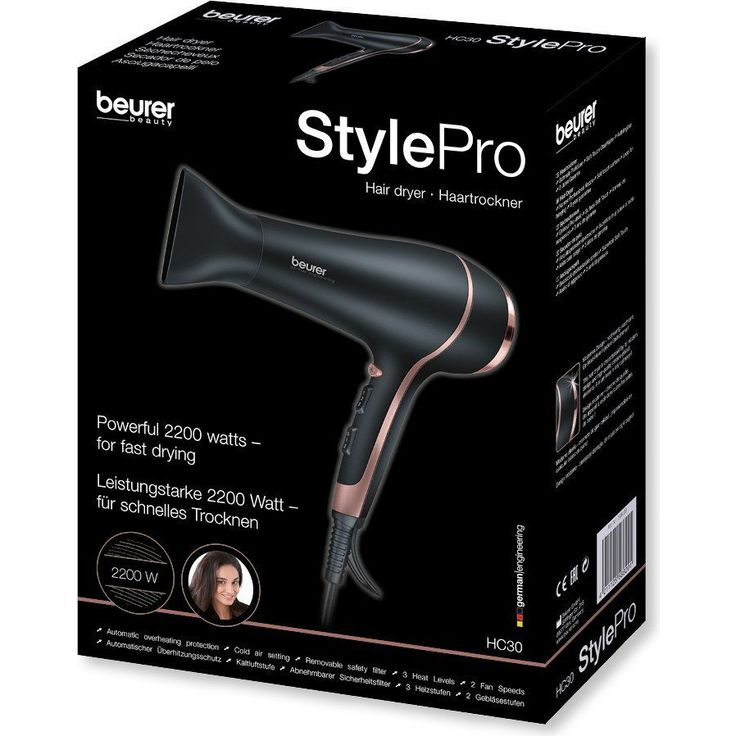 Beurer HC 30 Haartrockner mit Profidüse, 2200 Watt, 3 Heizstufen und 2 Gebläsestufen – Bild 5