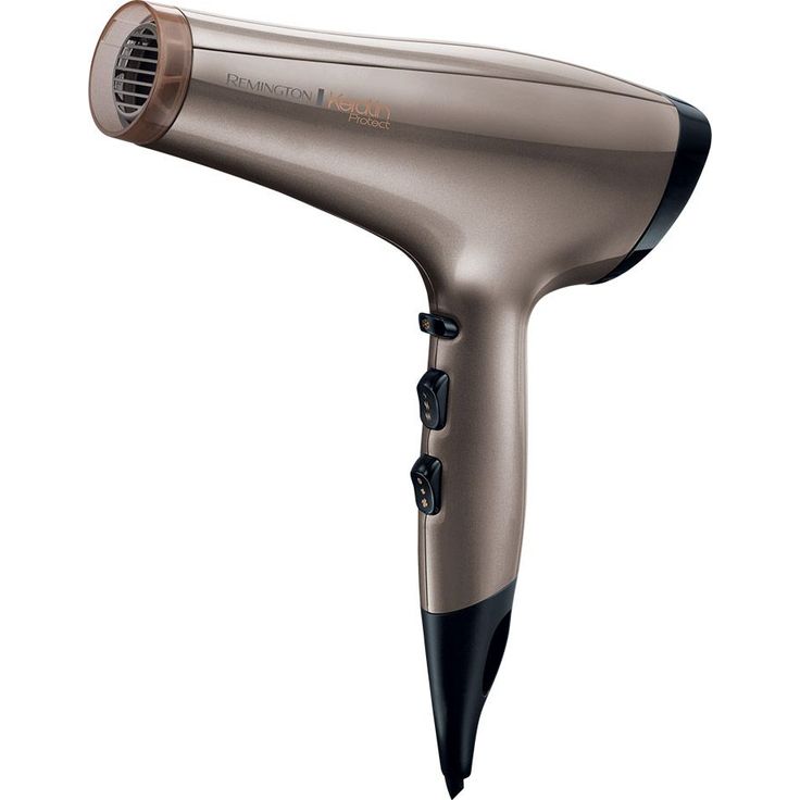 Remington Ionen-Haartrockner Keratin Protect AC8002, 2200 Watt, hochwertiges keramikbeschichtetes Gitter, zwei Stylingdüsen, Diffusor, gold braun