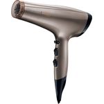 Remington Ionen-Haartrockner Keratin Protect AC8002, 2200 Watt, hochwertiges keramikbeschichtetes Gitter, zwei Stylingdüsen, Diffusor, gold braun