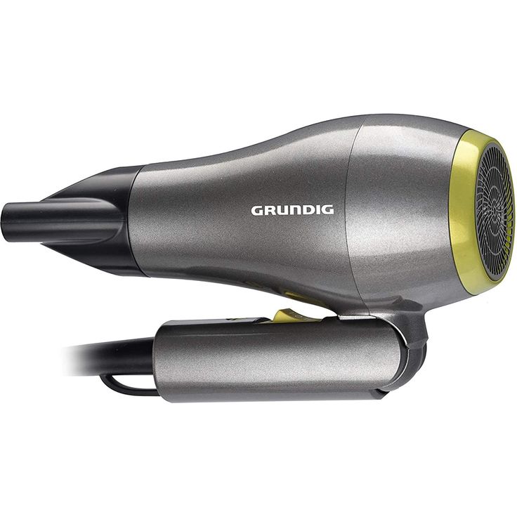 Grundig HD1800 Reisehaartrockner 1200 Watt Leistung einklappbarer Handgriff & weltweit umschaltbare Netzspannung. grau – Bild 2