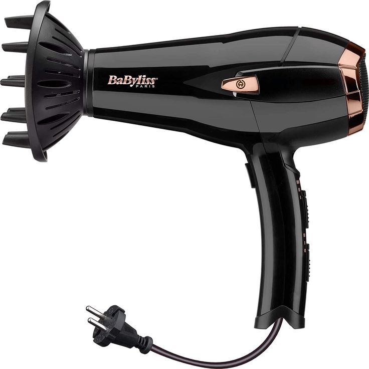 Babyliss Cordkeeper 2000 Ionic-Haartrockner D373E, einzigartige Kabeleinzugsfunktion Im Griff, 2000 Watt schwarz – Bild 3