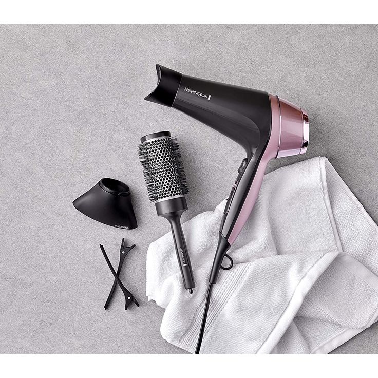 Remington Haartrockner Curl&Straight, 3 Stylingdüsen: konisch geformte & Locken-Stylingdüse, Diffusor & 45mm Rundbürste zum Glätten, Locken & Wellen (2200W, 3 Heiz-& 2 separate Gebläsestufen) D5706 – Bild 2