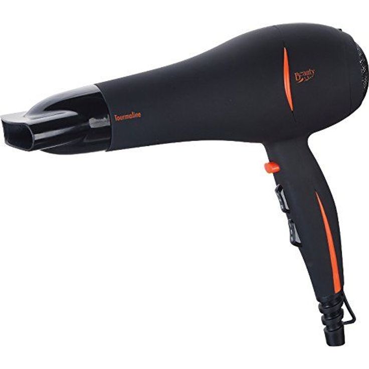 Jata sc56b  Tecnologia Tourmaline-Haartrockner, 2000 W, Schwarz mit Details in Orange