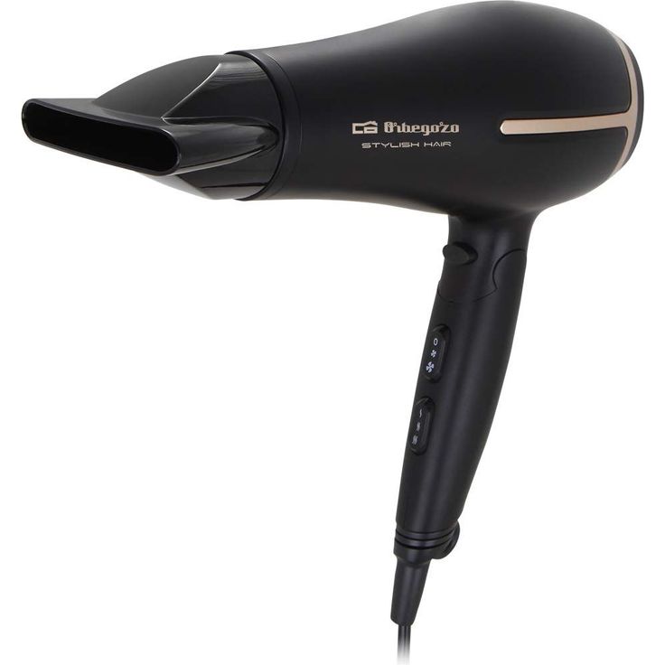 Orbegozo SE 2074 Haartrockner, faltbar, 2000 W Leistung, 2 Geschwindigkeitsstufen, 3 Temperaturstufen, Kaltluftstöße zum Fixieren der Frisur, inkl. Konzentrator und Diffusor