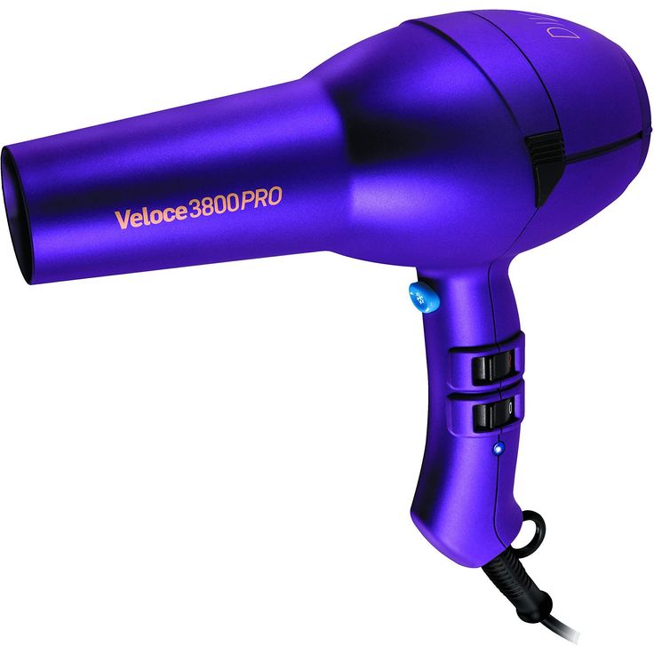 Diva Edit Veloce 3800 Pro Föhn Haartrockner 4 Hitze und 2 Gebläsestufen Mit CoolShot 3m hitzebeständiges Kabel, lila