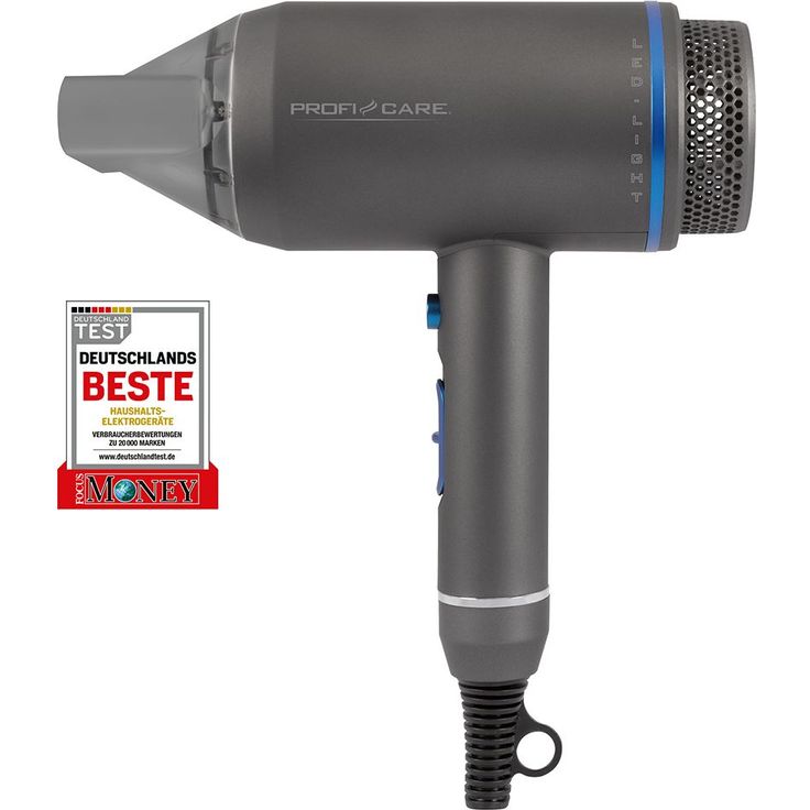 ProfiCare Ionen PC-HT 3082 Formdüse Cool Shot 1800 Watt anthrazit zum schnellen Trocknen der Haare, mehr Volumen oder Schwung