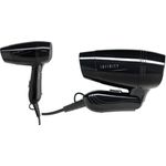 MELISSA Haartrockner INFINITY 16640143 Reisehaartrockner 1200 Watt klappbarer Griff Reise Urlaub automatische Voltumschaltung Stylingdüse, 1200 W, Reise Haartrockner klappbar faltbarer Griff