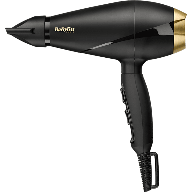 BABYLISS 6704E POWER PRO 2000 Haartrockner Schwarz-Gold (2000 Watt)