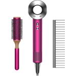 Dyson Supersonic Haartrockner, Ionen-Technologie, 1600 Watt, limitierte Edition, inkl. Brush-Kit, zwei Stylingdüsen & Diffusor, fuchsia, anthrazit