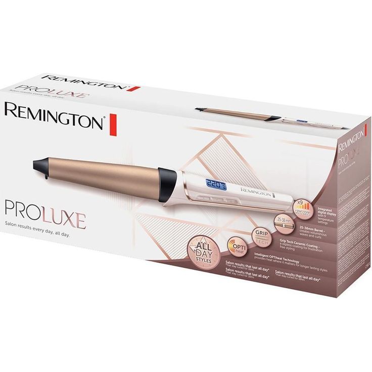 Remington PROluxe CI91X1, Konischer Lockenstab, kegelförmig, 25 bis 38 mm, OPTIheat-Technologie, Grip-Tech-Keramikbeschichtung, 11 Temperatureinstellungen, champagner – Bild 2