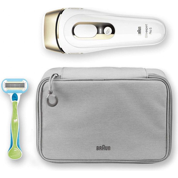 Braun Silk-expert Pro 5 PL5014 IPL-Haarentfernungsgerät Dauerhafte Haarentfernung für Körper und Gesicht, weiß-gold – Bild 1