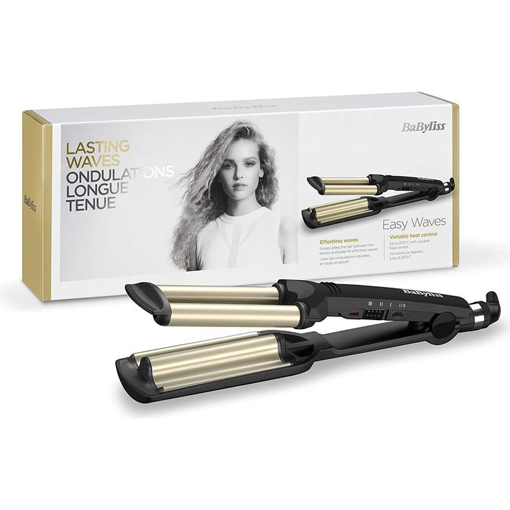 BaByliss C260E Welleneisen Easy Beach Waves, Advanced Ceramics Heizsystem, Titan-Keramikplatten, 3 Temperaturstufen, inkl. Hitzeschutzmatte – Bild 3