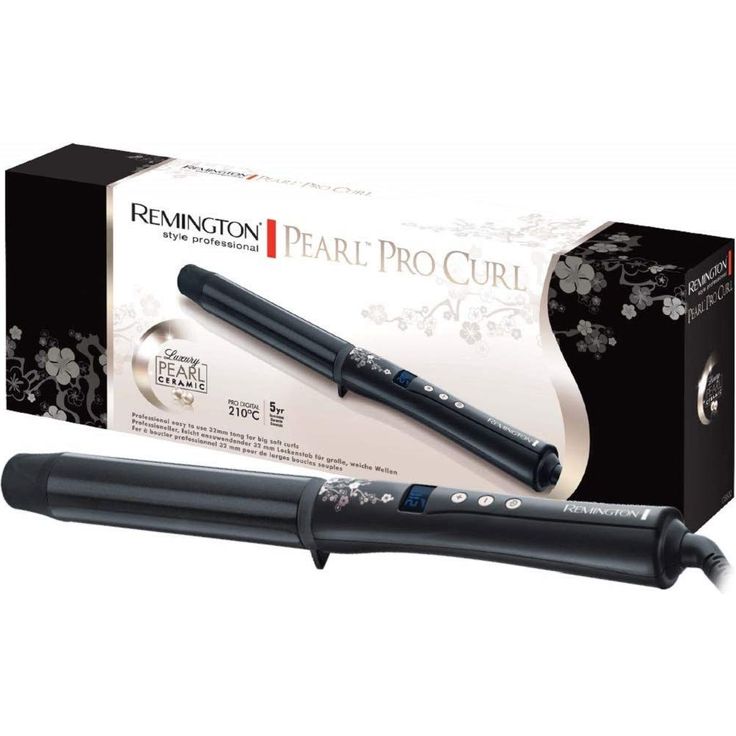 Remington Pearl CI9532 LCD-Display, hochwertige Keramikbeschichtung mit echten Perlen, 32 mm, weiße Kirschblüten, schwarz – Bild 2