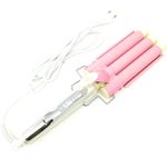 Saldi Glätteisen, Wellenschliff, professionell, weiß, 3 Zweige 636 g für voluminöse & glamouröse Locken