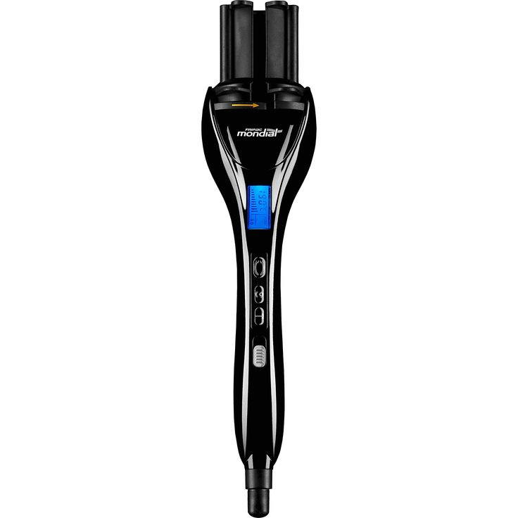 Fripac Mondial Lockenmaschine Curly Wonder, Profi-Lockenstab mit Eindreh-Automatik, zum Stylen von Wellen und Locken, digitale Temperaturanzeige für voluminöse & glamouröse Locken